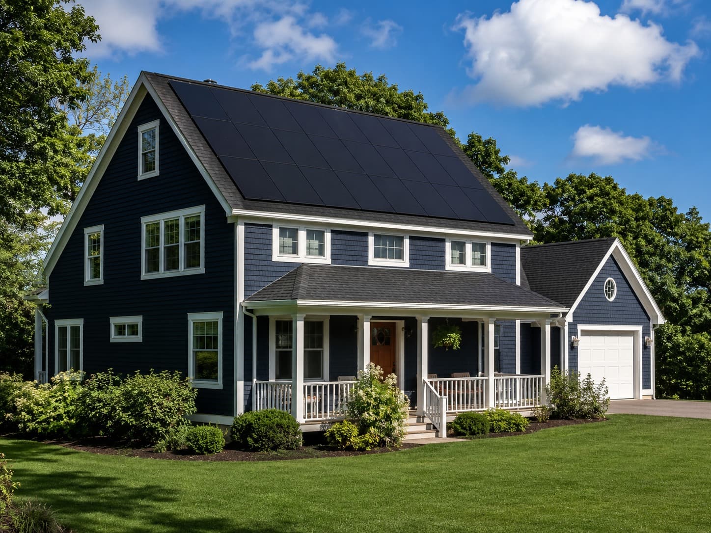 A Cape Breton home with all-black solar panels installed by ClearSky Solar