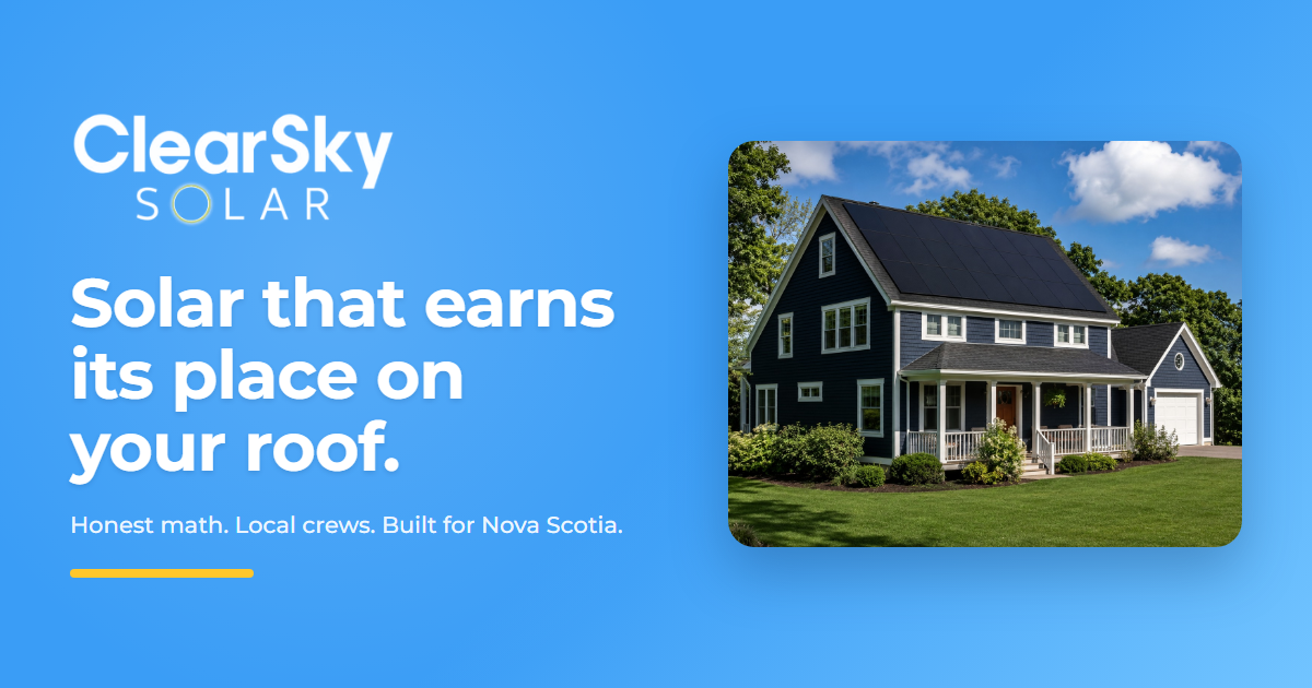 ClearSky Solar — Honest residential solar in Nova Scotia